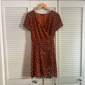 Madewell velvet wrap dress